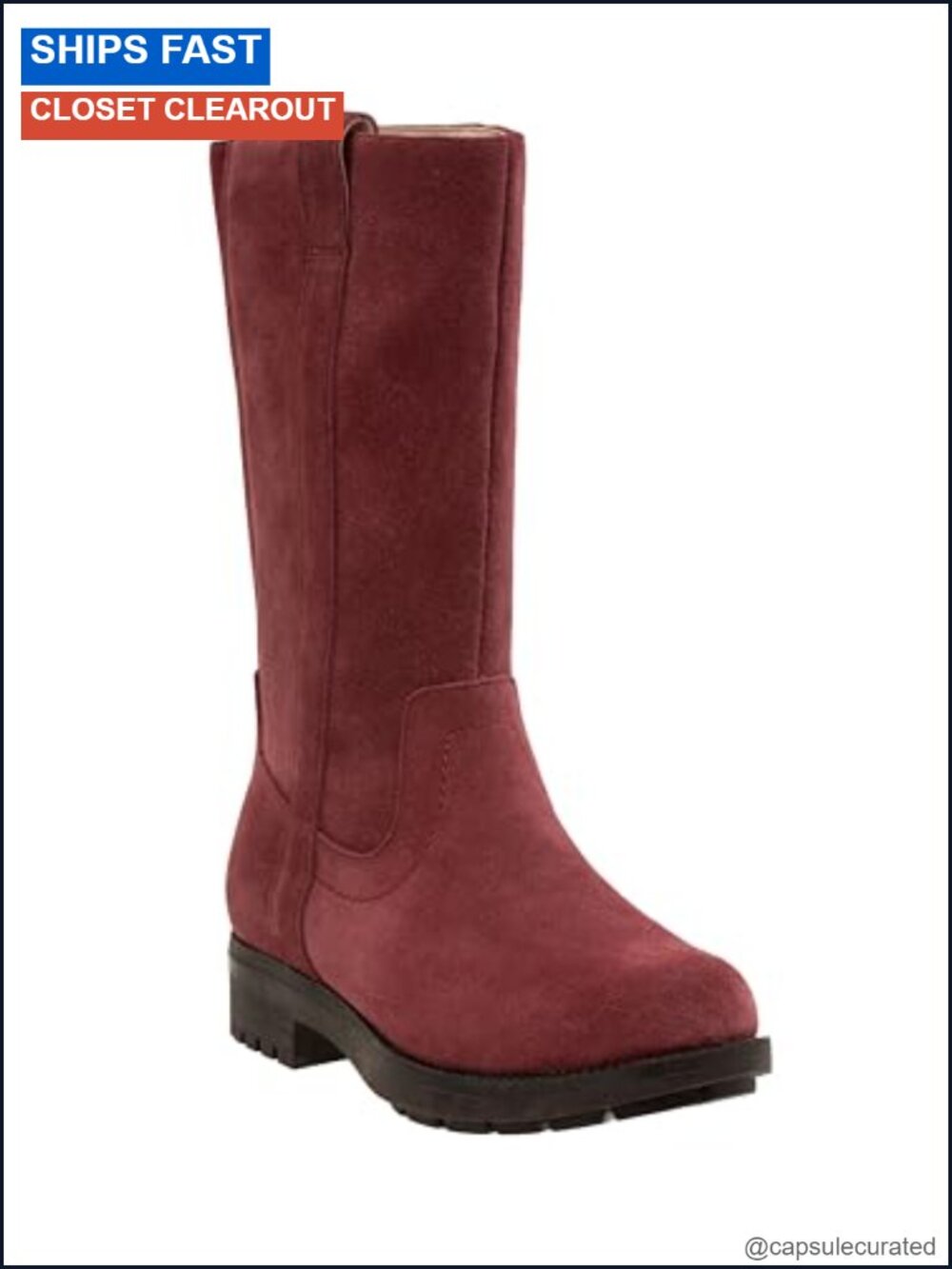 REVITALIGN Women's Suede Chelsea Boots Ankle Zip Mid-Calf